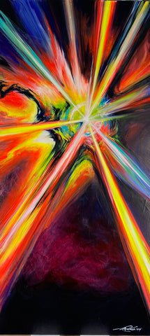 "Particle Smash, (Light Texture)" Original Painting